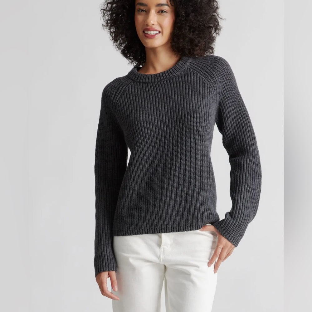 Quince 100% Organic Cotton Fisherman Crew Sweater